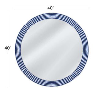 Blue Circle Wall Mirror