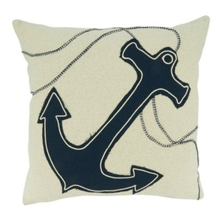 Anchor Appliqué Navy 18" Pillow