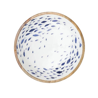 Enameled Wooden Bowl Medium