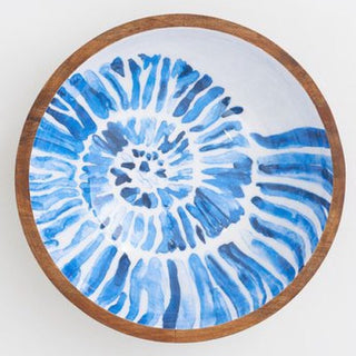 Nautilus Enameled Wooden Bowl Large