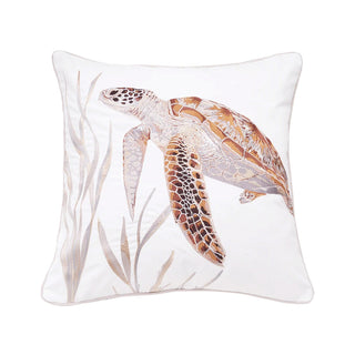 Neutral Sea Turtle Pillow