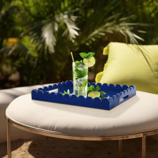 Scalloped Riviera Rectangle Tray
