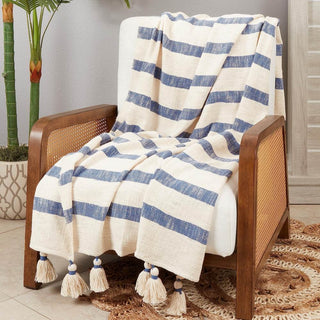 Stripe Tassel Throw