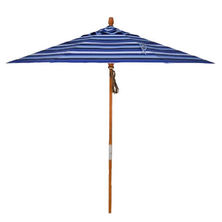9 blue patio umbrella white pole 9' Wood Umbrella – Island Trading Limited